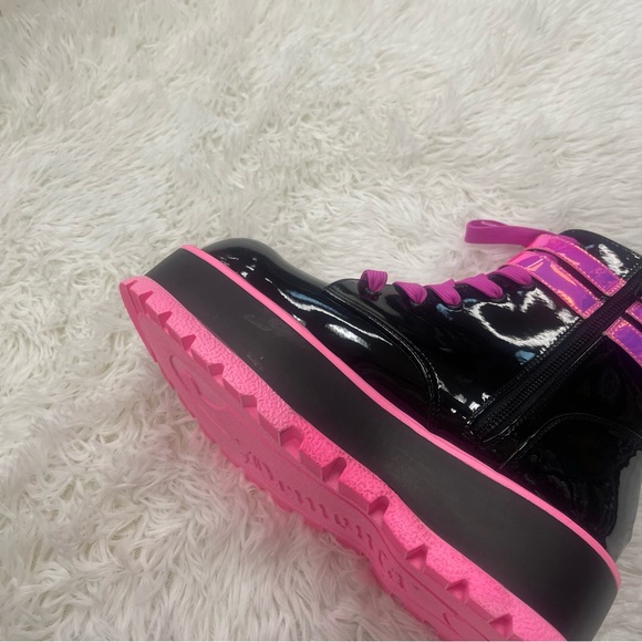 Demonia Slacker 52 Neon Pink Raver Ankle Bootie - Picture 2 of 3